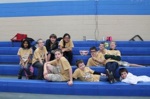 The LEGO Storm pose for a team picture